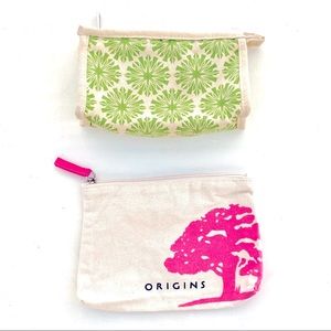 NEW Origins Natural Fiber Toiletry Pouch Bundle